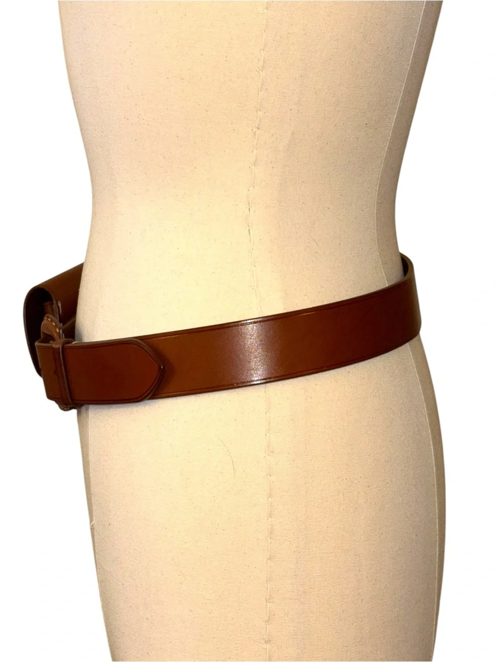 Ralph Lauren Rare Saddle Tan Italian Leather Belt & Removable Pouch M